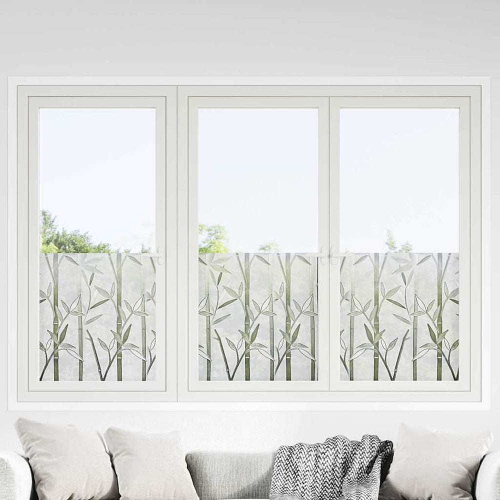 vidaXL Static Window Film Bamboo Pattern 45 x 500 cm PVC