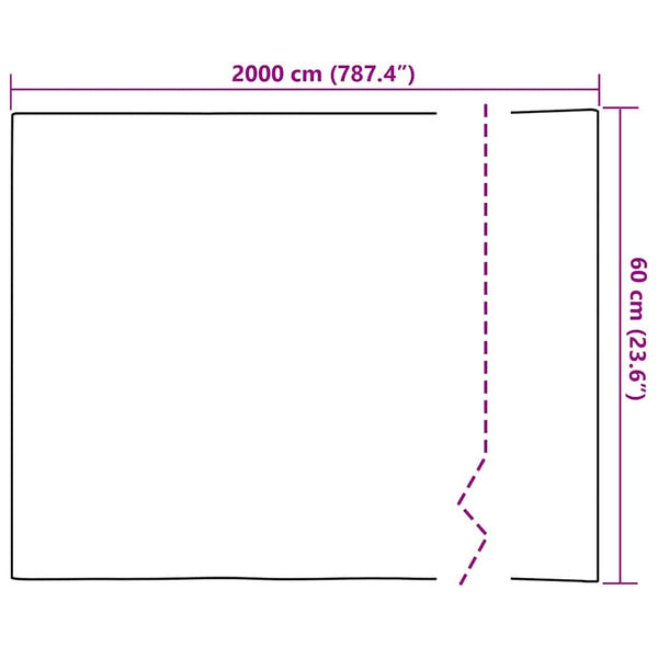 Statische Fensterfolie Silber 60x200cm