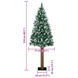 Schlanker LED Weihnachtsbaum Grün 210cm