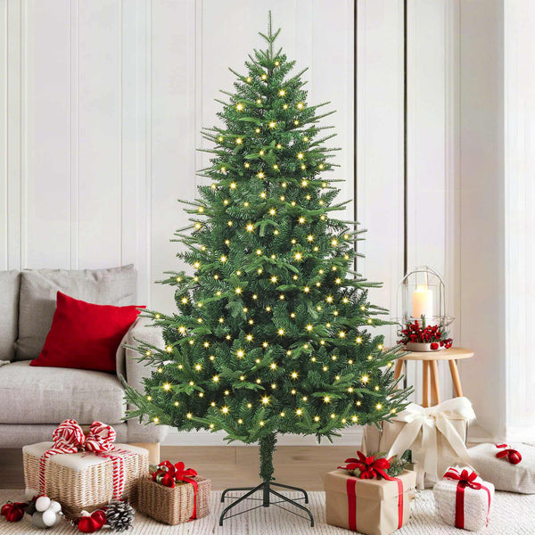 Künstlicher Weihnachtsbaum Grün Vorbeleuchtet 180cm