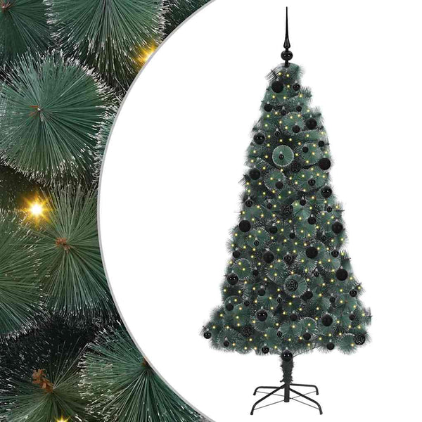 Künstlicher Weihnachtsbaum mit Beleuchtung & Kugeln - 210cm