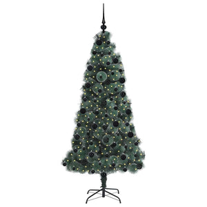 Künstlicher Weihnachtsbaum mit Beleuchtung & Kugeln - 210cm