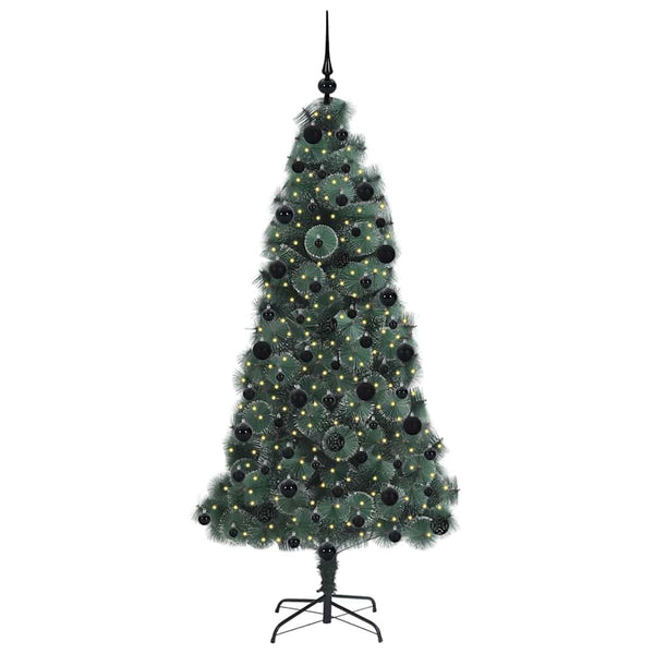 Künstlicher Weihnachtsbaum mit Beleuchtung & Kugeln - 210cm