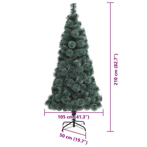 Künstlicher Weihnachtsbaum mit Beleuchtung & Kugeln - 210cm
