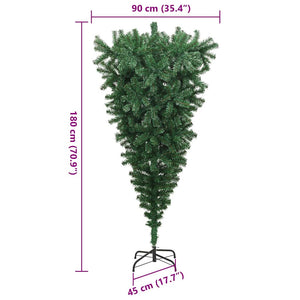 Umgedrehter künstlicher Weihnachtsbaum, 180cm, LED