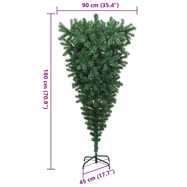 Umgedrehter künstlicher Weihnachtsbaum, 180cm, LED