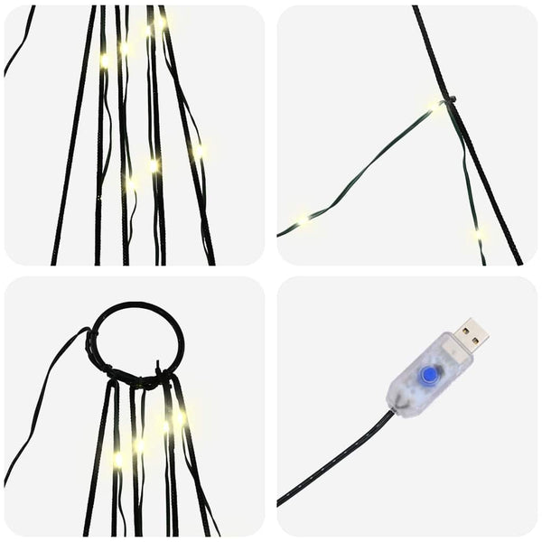 LED Weihnachtsbaum Warmweiß 182cm Metall