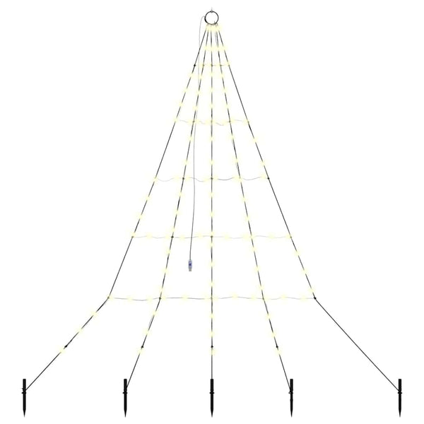 LED Weihnachtsbaum Warmweiß 182cm Metall