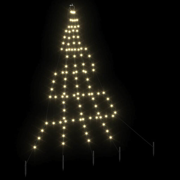 LED Weihnachtsbaum Warmweiß 182cm Metall