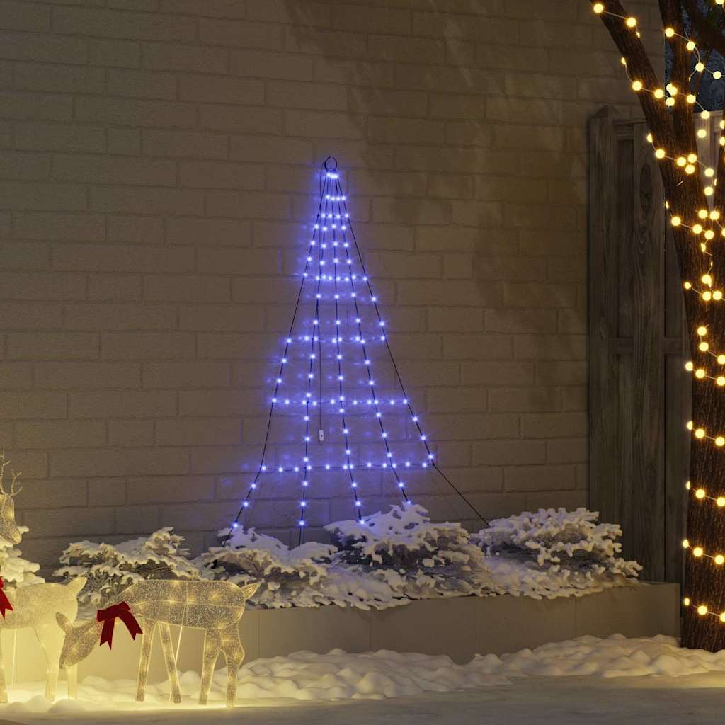 Blauer LED Weihnachtsbaum mit Erdspießen 182cm