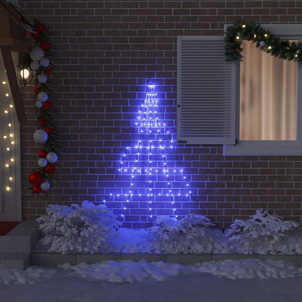 Blauer LED Weihnachtsbaum mit Erdspießen 182cm