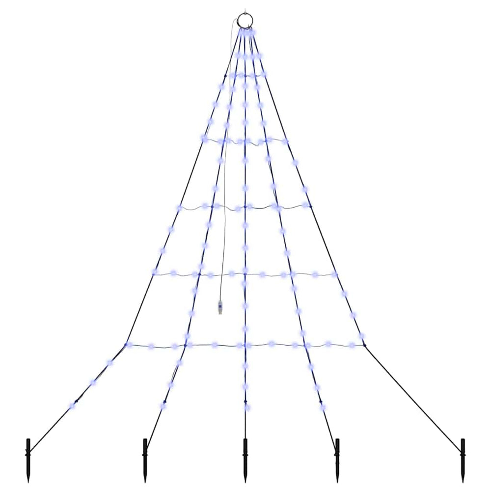 Blauer LED Weihnachtsbaum mit Erdspießen 182cm