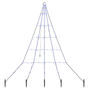 Blauer LED Weihnachtsbaum mit Erdspießen 182cm