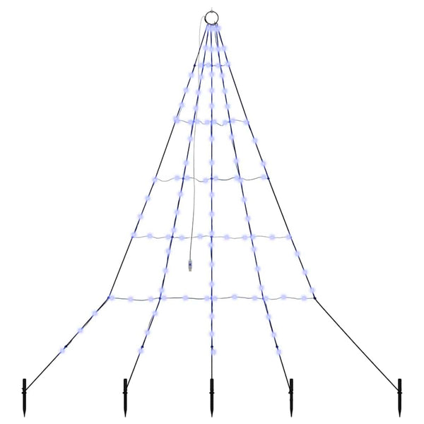 Blauer LED Weihnachtsbaum mit Erdspießen 182cm