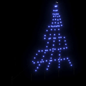 Blauer LED Weihnachtsbaum mit Erdspießen 182cm