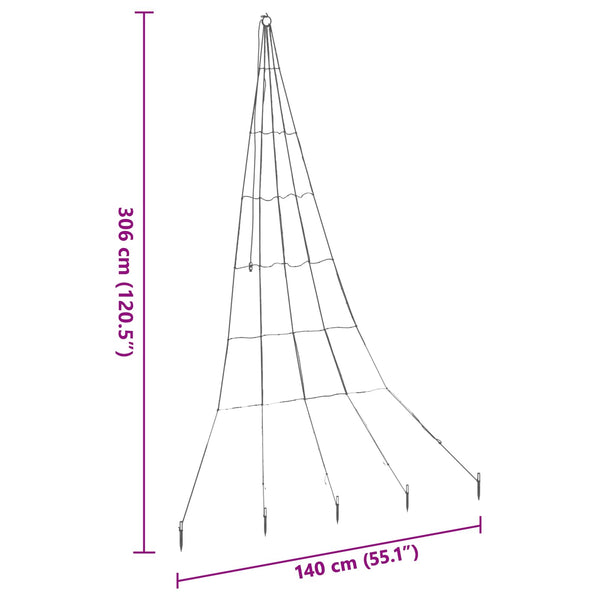 LED Weihnachtsbaum mit Erdspießen 306cm