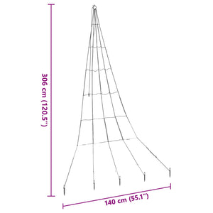 LED Weihnachtsbaum Mehrfarbig 306 cm