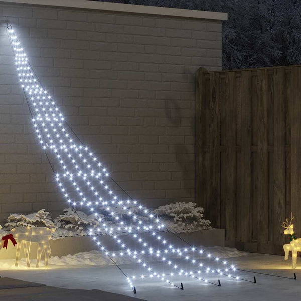 LED Weihnachtsbaum Kaltweiß 511 cm mit Erdspießen