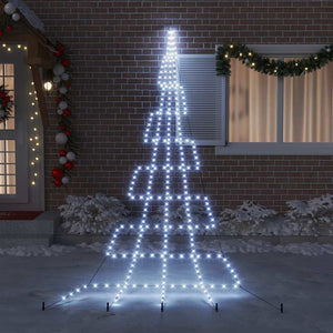 LED Weihnachtsbaum Kaltweiß 511 cm mit Erdspießen