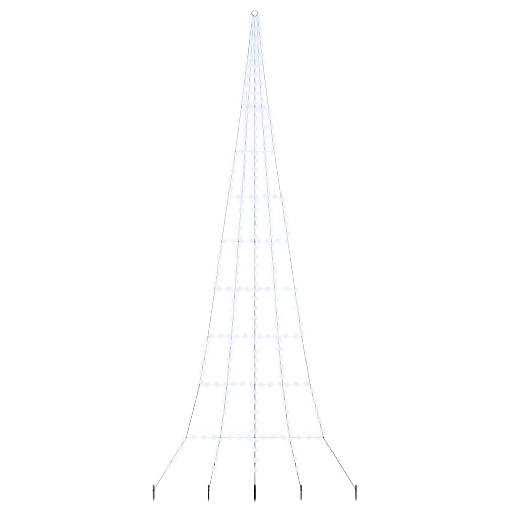 LED Weihnachtsbaum Kaltweiß 511 cm mit Erdspießen