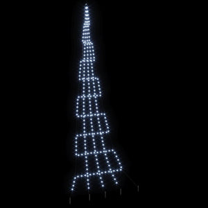 LED Weihnachtsbaum Kaltweiß 511 cm mit Erdspießen