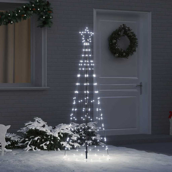 LED Weihnachtsbaum Kaltweiß 250cm mit Erdspießen