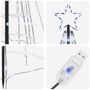LED Weihnachtsbaum Kaltweiß 400cm