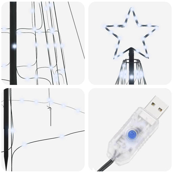 LED Weihnachtsbaum Kaltweiß 400cm
