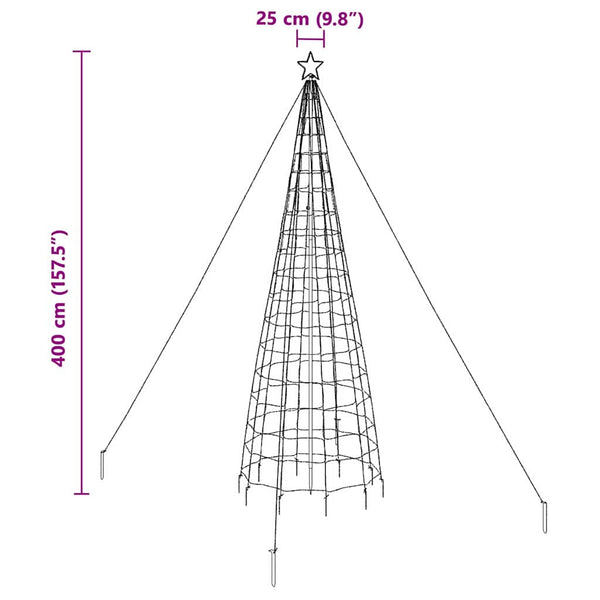LED Weihnachtsbaum Kaltweiß 400cm