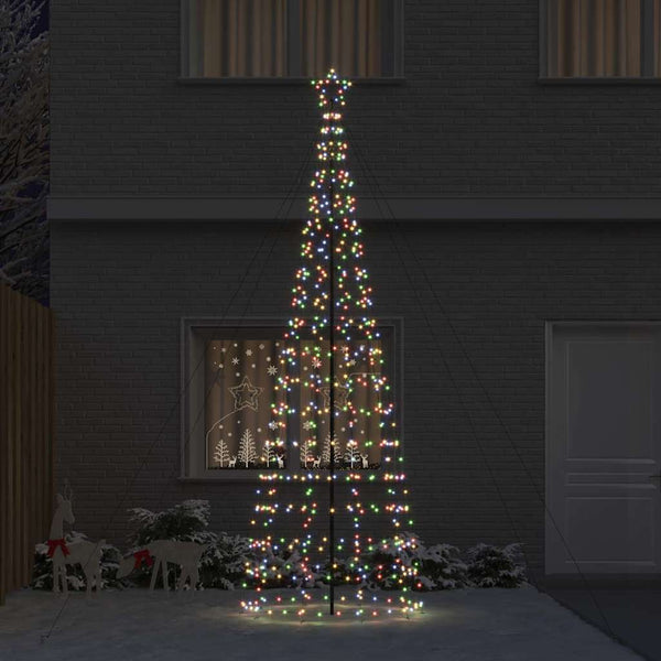 LED Weihnachtsbaum Mehrfarbig 400 cm mit Erdspießen
