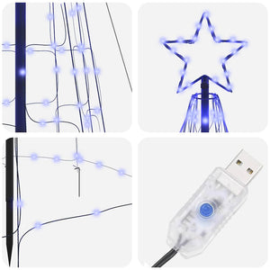 LED Weihnachtsbaum Blau 400cm