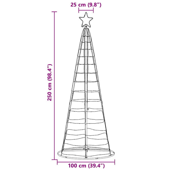 LED Weihnachtsbaum 250cm mit 390 LEDs