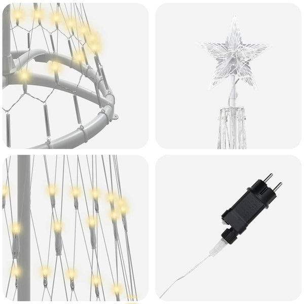 LED Weihnachtsbaum Warmweiß Metall 190cm
