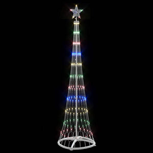LED Weihnachtsbaum Mehrfarbig 190cm Metall