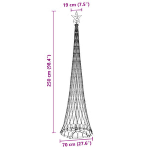 LED Weihnachtsbaum 250cm Warmweiß