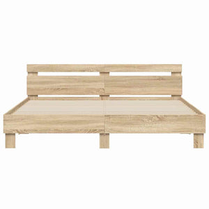 Bettrahmen mit LED Sonoma 193x203 cm