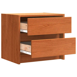Nachttische 2er Set, Wachsbraun Kiefernholz