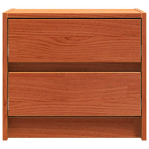 Nachttische 2er Set, Wachsbraun Kiefernholz