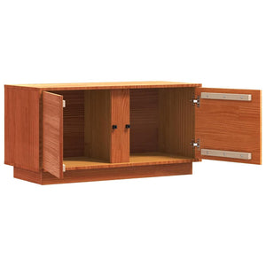 TV-Schrank Wachsbraun Kiefer Massivholz 80cm