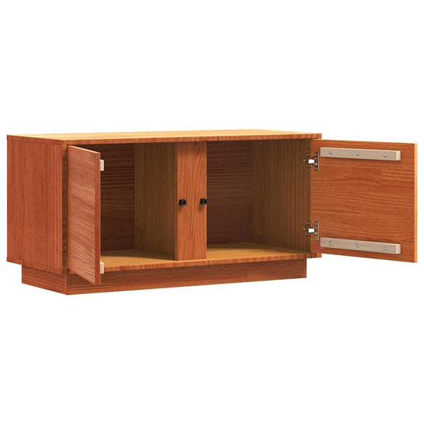 TV-Schrank Wachsbraun Kiefer Massivholz 80cm