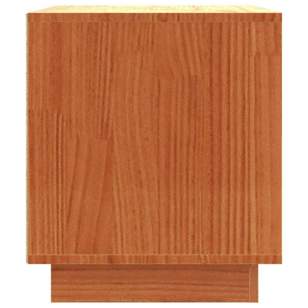TV-Schrank Wachsbraun Kiefer Massivholz 80cm