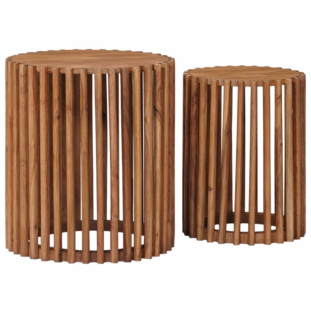 Beistelltisch-Set Braun mit Stauraum