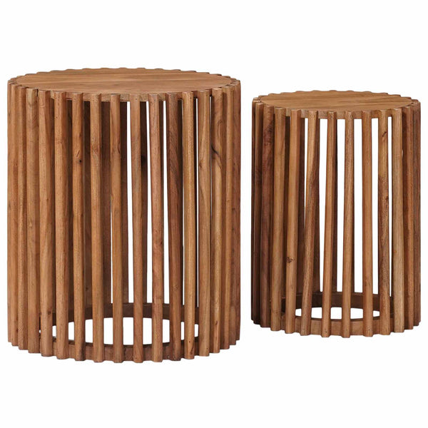 Beistelltisch-Set Braun mit Stauraum