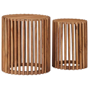 Beistelltisch-Set Braun mit Stauraum