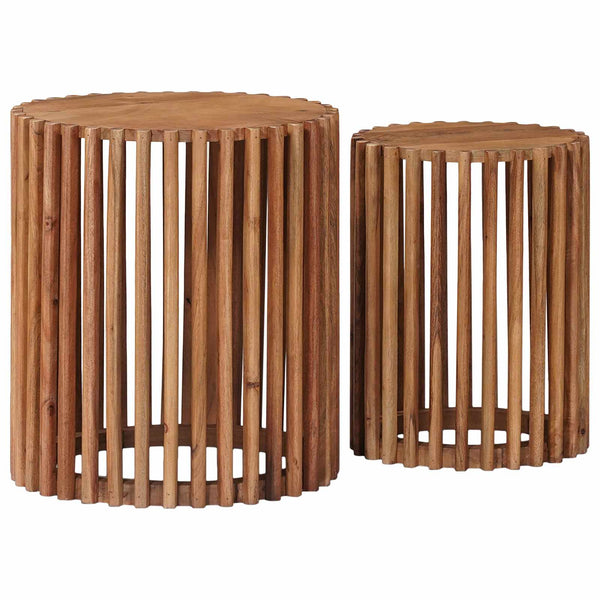 Beistelltisch-Set Braun mit Stauraum