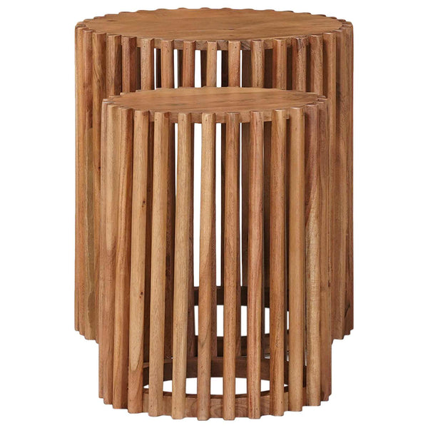 Beistelltisch-Set Braun mit Stauraum