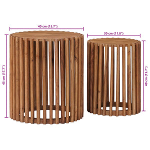 Beistelltisch-Set Braun mit Stauraum