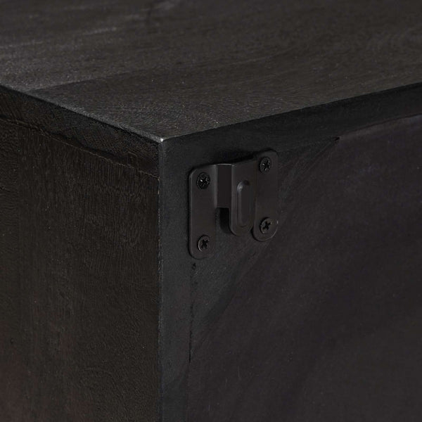 TV-Schrank Schwarz mit Regal 105 cm