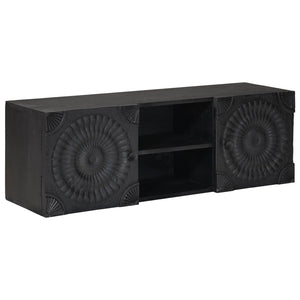 TV-Schrank Schwarz mit Regal 105 cm