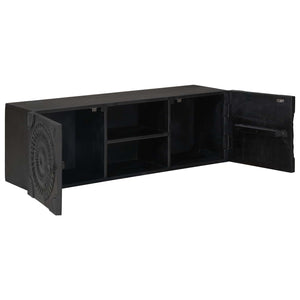 TV-Schrank Schwarz mit Regal 105 cm